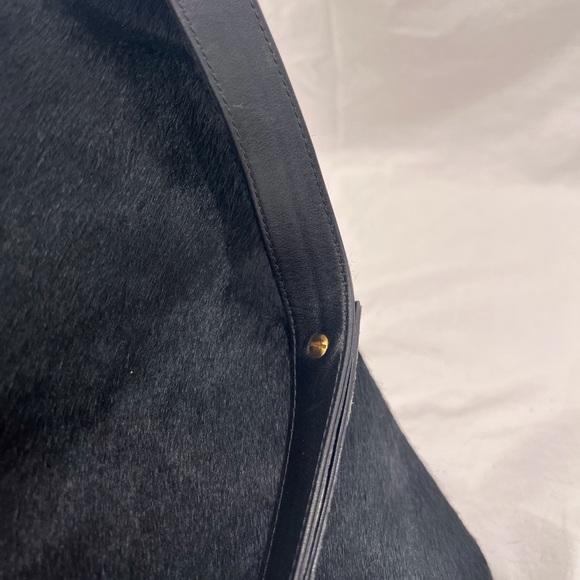 GIANNI VERSACE Rare Authentic Couture Medusa Black Calf Hair Made in Italy - Picture 9 of 17